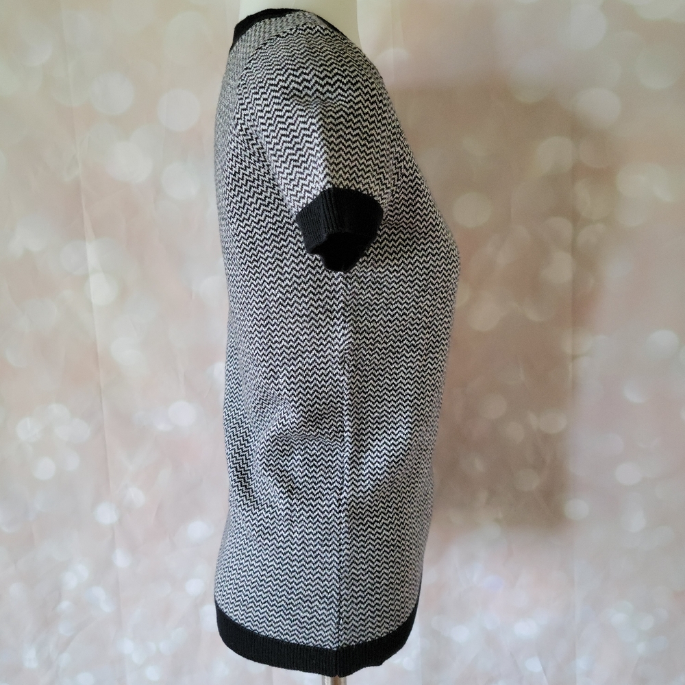 Maison Jules Ribbed Ringer Short Sleeve Sweater - Picture 6 of 14
